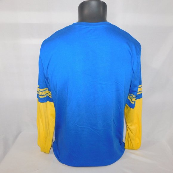 The BIg Bang Theory BAZINGA Blue yellow Long Sleeve crew neck Shirt M - Picture 4 of 6